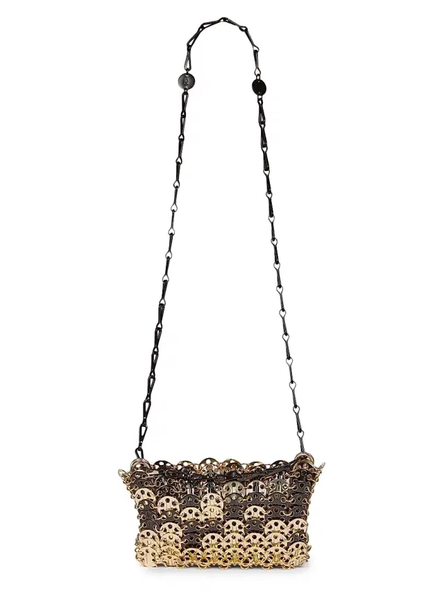 Rabanne Women's Iconic Nano 1969 Shoulder Bag - Black Light Gold