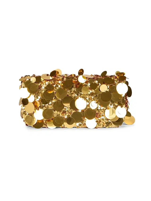 Women's Sequin & Paillette Shoulder Bag - Gold