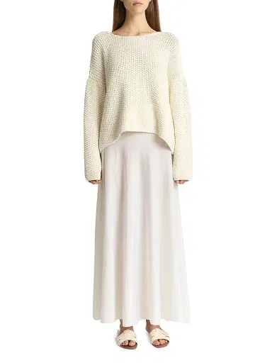 Malo Women's Boatneck Oversized Sweater - Margherita | Thumbnail 2 Malo Women's Boatneck Oversized Sweater - Margherita | Thumbnail 2