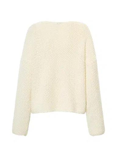 Malo Women's Boatneck Oversized Sweater - Margherita | Thumbnail 3 Malo Women's Boatneck Oversized Sweater - Margherita | Thumbnail 3