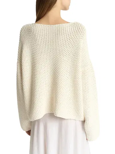 Malo Women's Boatneck Oversized Sweater - Margherita | Thumbnail 6 Malo Women's Boatneck Oversized Sweater - Margherita | Thumbnail 6