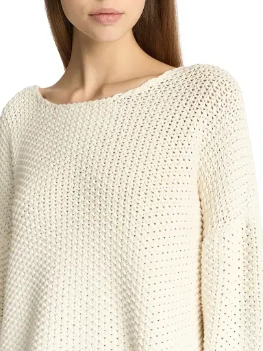 Malo Women's Boatneck Oversized Sweater - Margherita | Thumbnail 7 Malo Women's Boatneck Oversized Sweater - Margherita | Thumbnail 7
