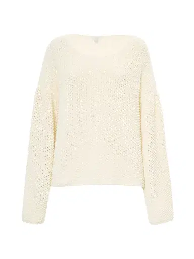Malo Women's Boatneck Oversized Sweater - Margherita | Thumbnail 1 Malo Women's Boatneck Oversized Sweater - Margherita | Thumbnail 1