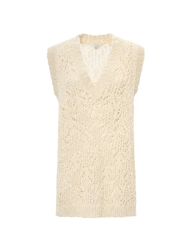 Malo Women's Oversized Cotton Flammé Sweater Vest - Margherita