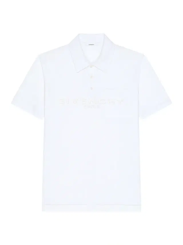 Men's Polo Shirt in Cotton and Silk with Paris Jacquard - White