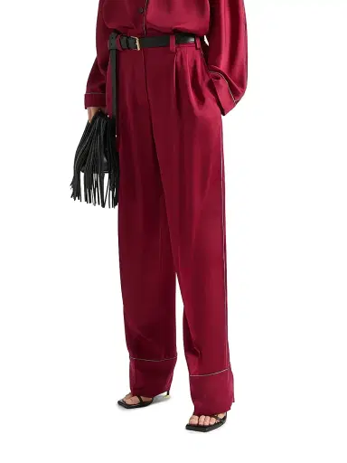 Givenchy Women's Pyjama Pants in Silk - Red Cherry - Size 6 | Thumbnail 3 Givenchy Women's Pyjama Pants in Silk - Red Cherry - Size 6 | Thumbnail 3