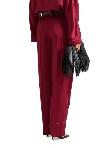 Givenchy Women's Pyjama Pants in Silk - Red Cherry - Size 6 | Thumbnail 4 Givenchy Women's Pyjama Pants in Silk - Red Cherry - Size 6 | Thumbnail 4