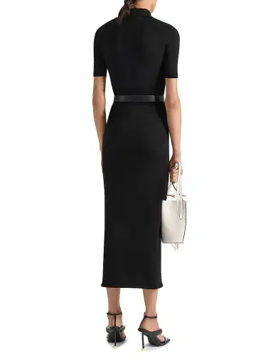 Givenchy Women's Midi Polo Dress in Second Skin Effect Knit - Black - Size Medium | Thumbnail 3 Givenchy Women's Midi Polo Dress in Second Skin Effect Knit - Black - Size Medium | Thumbnail 3