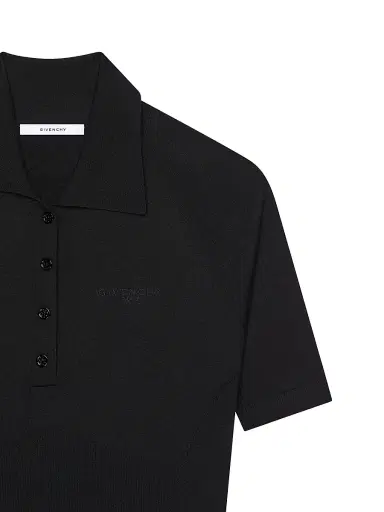 Givenchy Women's Midi Polo Dress in Second Skin Effect Knit - Black - Size Medium | Thumbnail 4 Givenchy Women's Midi Polo Dress in Second Skin Effect Knit - Black - Size Medium | Thumbnail 4