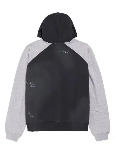 Balenciaga Men's Banana Raglan Oversized Zip-Up Hoodie - Faded Black - Size XXL | Thumbnail 2