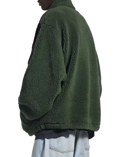 Balenciaga Men's Loop Sports Icon Zip-Up Jacket - Khaki | Thumbnail 3 Balenciaga Men's Loop Sports Icon Zip-Up Jacket - Khaki | Thumbnail 3