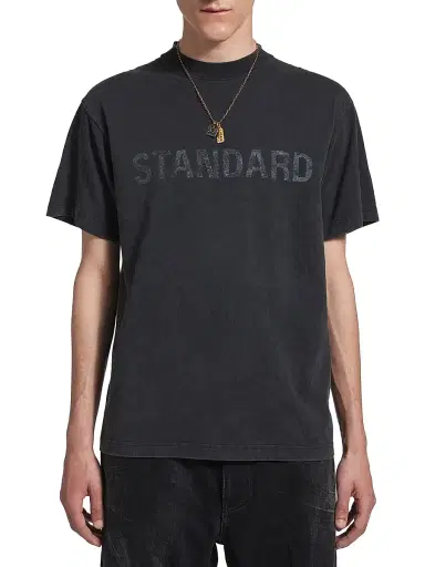 Balenciaga Men's Standard Regular Fit T-Shirt - Faded Black - Size XL | Thumbnail 2