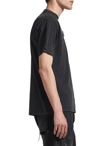 Balenciaga Men's Standard Regular Fit T-Shirt - Faded Black - Size XL | Thumbnail 4
