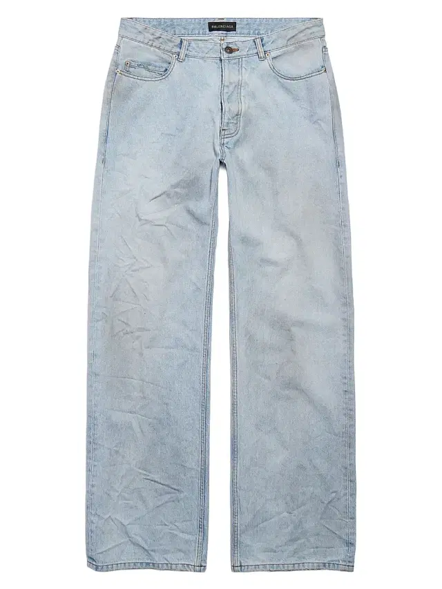 Men's Distressed Relaxed Fit Jeans - Light Blue