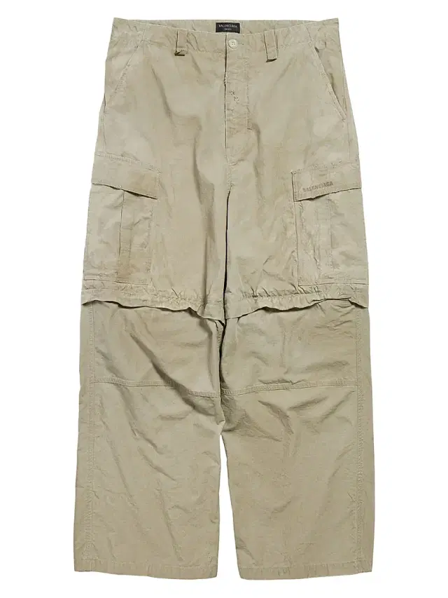 Men's Large Cargo Pants - Dark Beige