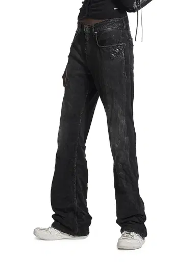 Balenciaga Women's City Straight Jeans - Black | Thumbnail 2 Balenciaga Women's City Straight Jeans - Black | Thumbnail 2
