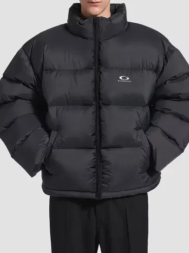 Balenciaga Men's Standard Puffer Jacket - Black - Size Large | Thumbnail 2