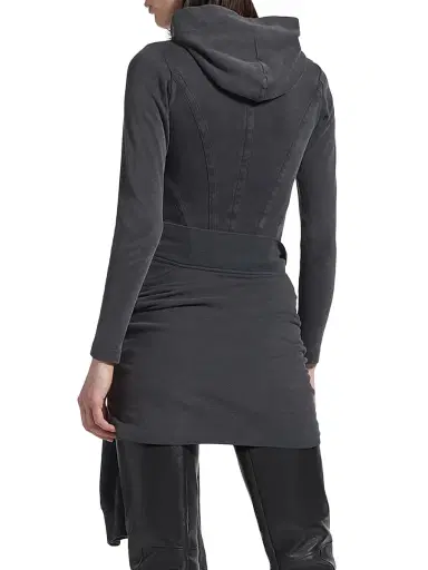 Balenciaga Women's Corseted Zip-Up Hoodie - Black Faded | Thumbnail 4 Balenciaga Women's Corseted Zip-Up Hoodie - Black Faded | Thumbnail 4