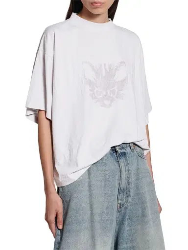 Balenciaga Women's Kittycat Cropped T-Shirt - Dirty White - Size XL | Thumbnail 2 Balenciaga Women's Kittycat Cropped T-Shirt - Dirty White - Size XL | Thumbnail 2