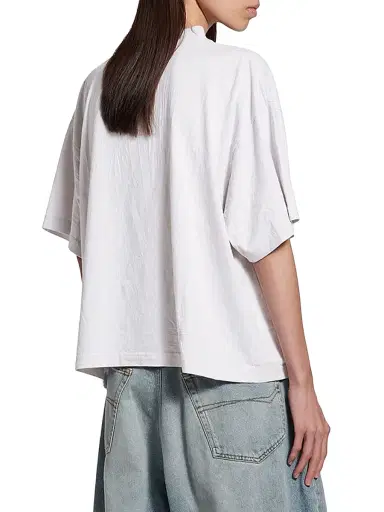 Balenciaga Women's Kittycat Cropped T-Shirt - Dirty White - Size XL | Thumbnail 4 Balenciaga Women's Kittycat Cropped T-Shirt - Dirty White - Size XL | Thumbnail 4