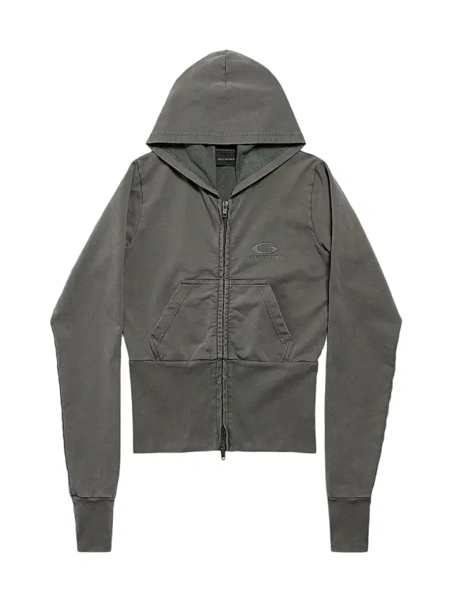 Balenciaga Women's Loop Sports Icon High Rib Zip-Up Hoodie - Grey