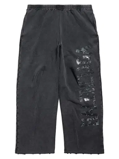 Balenciaga Men's Transparent Tape Baggy Pants - Faded Black White | Thumbnail 1