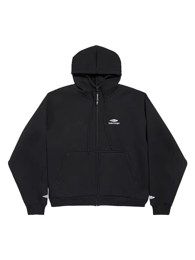 Men's 3B Sports Icon Zip-Up Hoodie - Washed Black White
