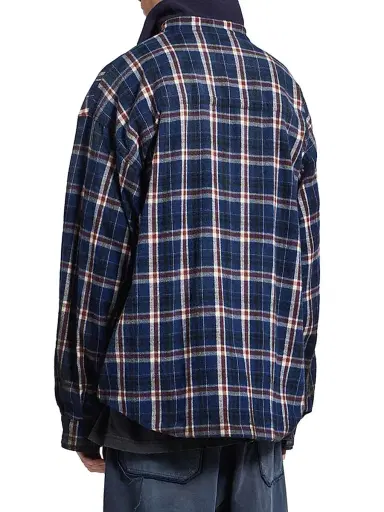 Balenciaga Men's Reversible Shirt - Navy Brown | Thumbnail 7 Balenciaga Men's Reversible Shirt - Navy Brown | Thumbnail 7