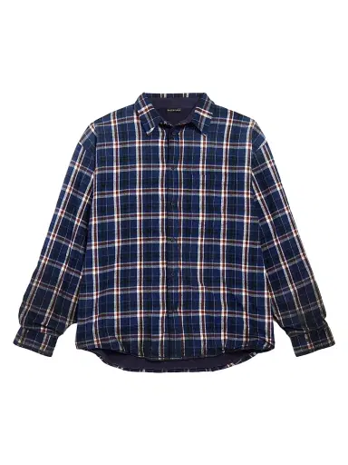 Balenciaga Men's Reversible Shirt - Navy Brown | Thumbnail 1 Balenciaga Men's Reversible Shirt - Navy Brown | Thumbnail 1