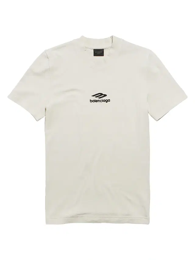 Balenciaga Women's 3B Sports Icon Fitted Crewneck T-Shirt - Chalky White