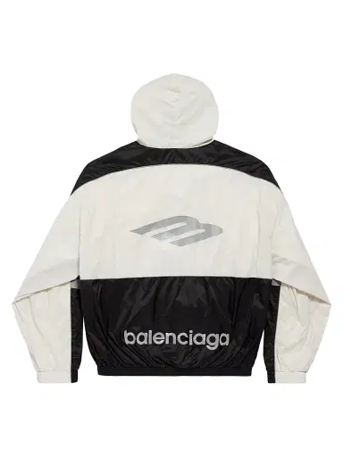 Balenciaga Men's 3B Sports Icon Ski Tracksuit Hoodie - Chalky White Black - Size XXL | Thumbnail 2