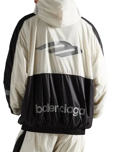 Balenciaga Men's 3B Sports Icon Ski Tracksuit Hoodie - Chalky White Black - Size XXL | Thumbnail 5