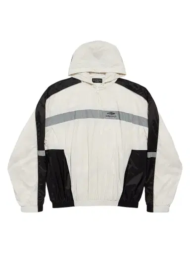 Balenciaga Men's 3B Sports Icon Ski Tracksuit Hoodie - Chalky White Black - Size XXL | Thumbnail 1