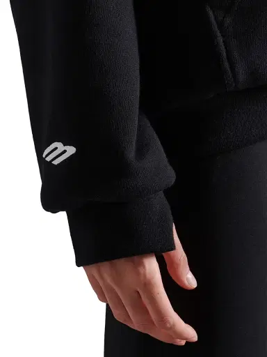 Balenciaga Women's Fluffy Zip-Up Hoodie - Washed Black | Thumbnail 5