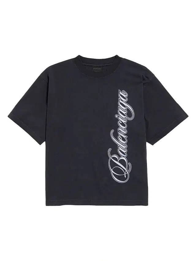 Women's Cursive Medium Fit T-Shirt - Washed Black