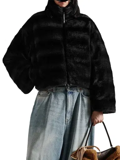 Balenciaga Men's Ski Reversible Puffer Jacket - Black Brown - Size Large | Thumbnail 6