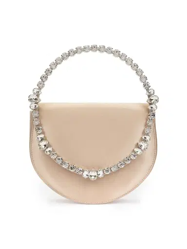 L'Alingi Women's Lily Crystal-Embellished Satin Clutch - Champagne | Thumbnail 1 L'Alingi Women's Lily Crystal-Embellished Satin Clutch - Champagne | Thumbnail 1