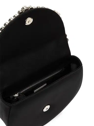 L'Alingi Women's Lily Crystal-Embellished Satin Top Handle Bag - Black | Thumbnail 4 L'Alingi Women's Lily Crystal-Embellished Satin Top Handle Bag - Black | Thumbnail 4