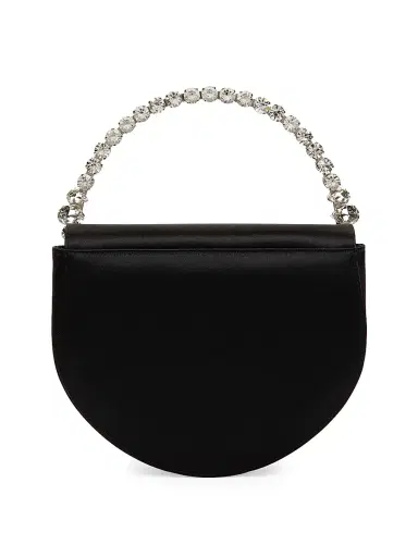 L'Alingi Women's Lily Crystal-Embellished Satin Top Handle Bag - Black | Thumbnail 5 L'Alingi Women's Lily Crystal-Embellished Satin Top Handle Bag - Black | Thumbnail 5
