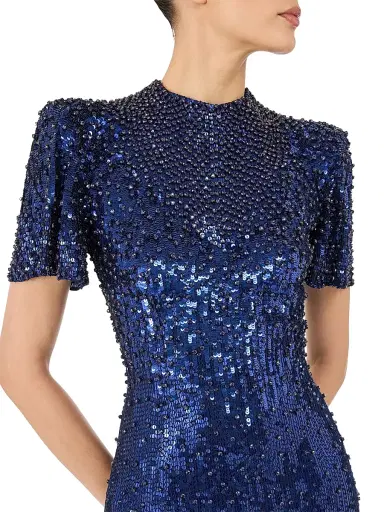 Jenny Packham Women's Jourdain Lattice Embellished Gown | Thumbnail 4 Jenny Packham Women's Jourdain Lattice Embellished Gown | Thumbnail 4