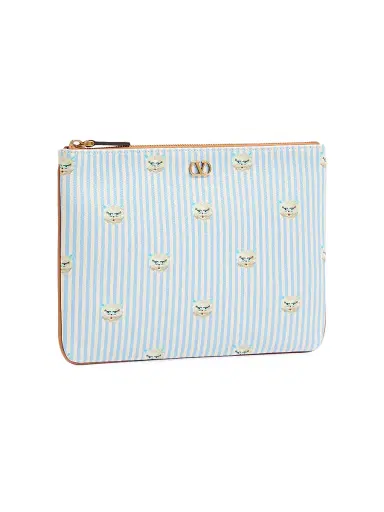 Valentino Garavani Men's VLogo Signature Pouch in Grainy Calfskin | Thumbnail 4