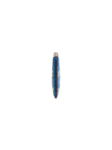 Valentino Garavani Women's VLogo Signature Clutch Bag in Denim with Floral Embroidery - Denim | Thumbnail 3 Valentino Garavani Women's VLogo Signature Clutch Bag in Denim with Floral Embroidery - Denim | Thumbnail 3