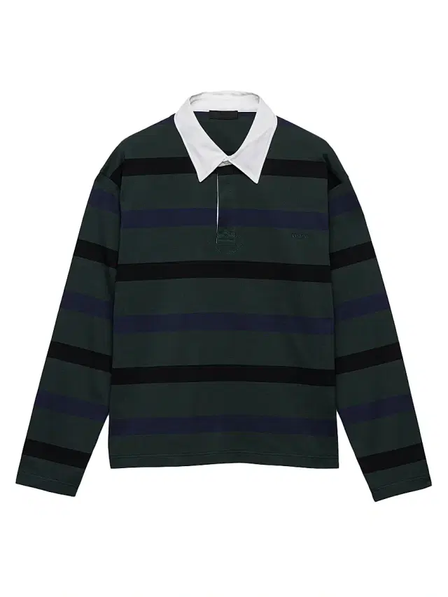 Men's Long-Sleeved Cotton Polo Shirt - Green