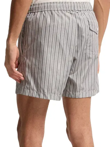 Moncler Men's Swim Trunks with Stripes - White Blue - Size XL | Thumbnail 3