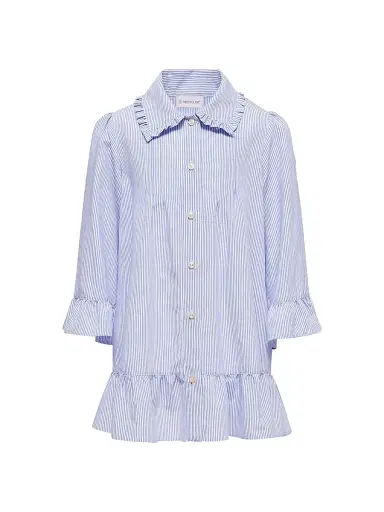 Moncler Little Girl's & Girl's Shirt Dress with Stripes - Light Blue - Size 14 | Thumbnail 1 Moncler Little Girl's & Girl's Shirt Dress with Stripes - Light Blue - Size 14 | Thumbnail 1