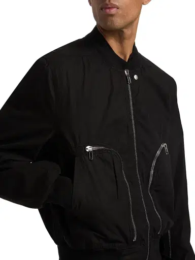 DRKSHDW by Rick Owens Men's Bauhaus Flight Bomber Jacket - Black - Size XL | Thumbnail 6