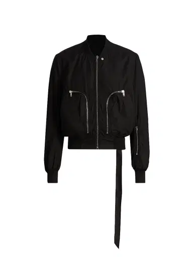 DRKSHDW by Rick Owens Men's Bauhaus Flight Bomber Jacket - Black - Size XL | Thumbnail 1