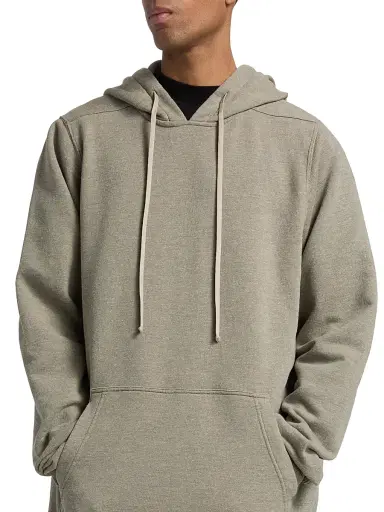 DRKSHDW by Rick Owens Men's Felpa Elongated Hoodie - Grey Melange - Size XXL | Thumbnail 6