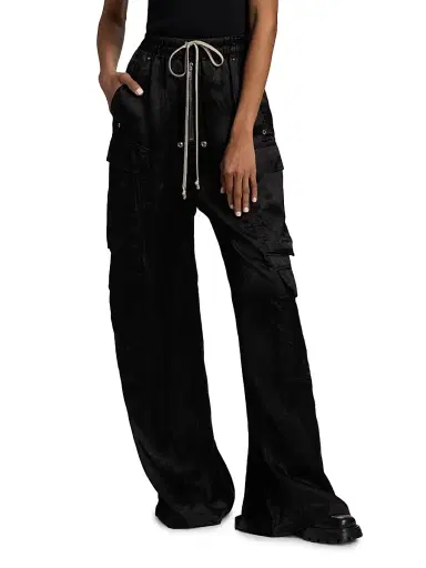 Rick Owens Women's Cargobelas Wide-Leg Cargo Pants - Black - Size 6 | Thumbnail 3 Rick Owens Women's Cargobelas Wide-Leg Cargo Pants - Black - Size 6 | Thumbnail 3