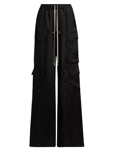 Rick Owens Women's Cargobelas Wide-Leg Cargo Pants - Black - Size 6 | Thumbnail 1 Rick Owens Women's Cargobelas Wide-Leg Cargo Pants - Black - Size 6 | Thumbnail 1